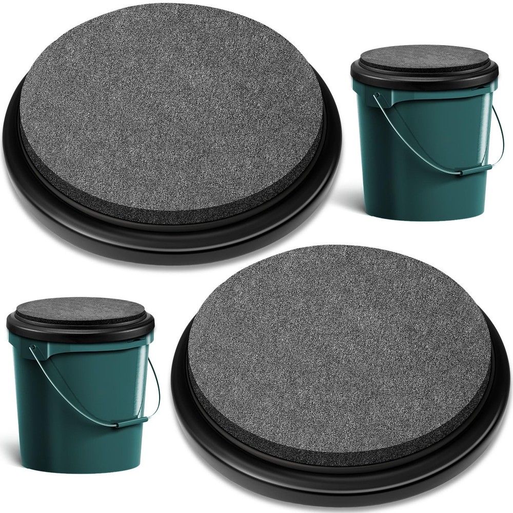 Wenqik 2 Pieces 5 Gallon Buckets Seat Bucket Lid Black Padded