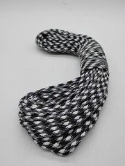 KEEJEA 100ft Type III 550 Paracord 7 Strand Core White Black Camping Survival