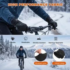 Brimekey Heated Gloves For Men Women Rechargeable Battery Electric Touchscreen