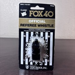 Vintage Fox 40 Classic Official Referee Whistle Black Made in Canada 04040