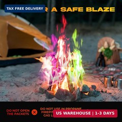 Magic Campfire Fire Color Changing Packets for Fire Pit (50 Pack) Outdoor Firepl