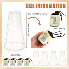 4 Pack Mosquito Bug Net Mesh for Head Mosquito Net Face Fly Netting Hood from In
