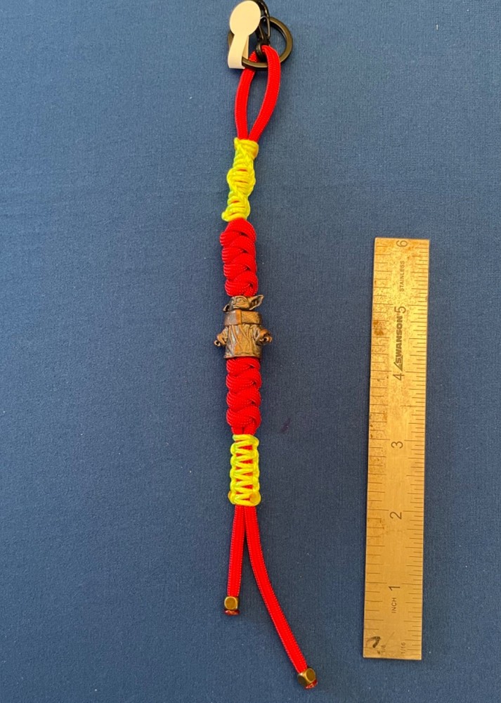 Knife lanyard. Bag, backpack, jacket zipper pull. Star Wars mandalorian Yoda