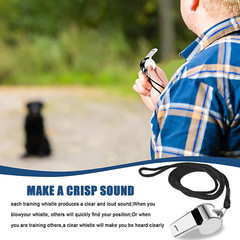 3 Pcs Whistle,Stainless Steel Sports Whistle with Lanyard for Coaches Referees E