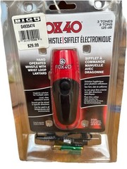Fox 40 Electronic Whistle With Wrist Loop Lanyard And 9 Volt Battery Red New