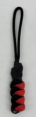Paracord ~ Red & Black ~ Zipper Pull/Knife Lanyards/Key Fob/Tool Keeper ~ 13