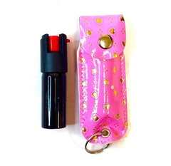 Pepper Spray PINK GD HEART Maximum Strength Safety Lock Self-Defense Key Chain