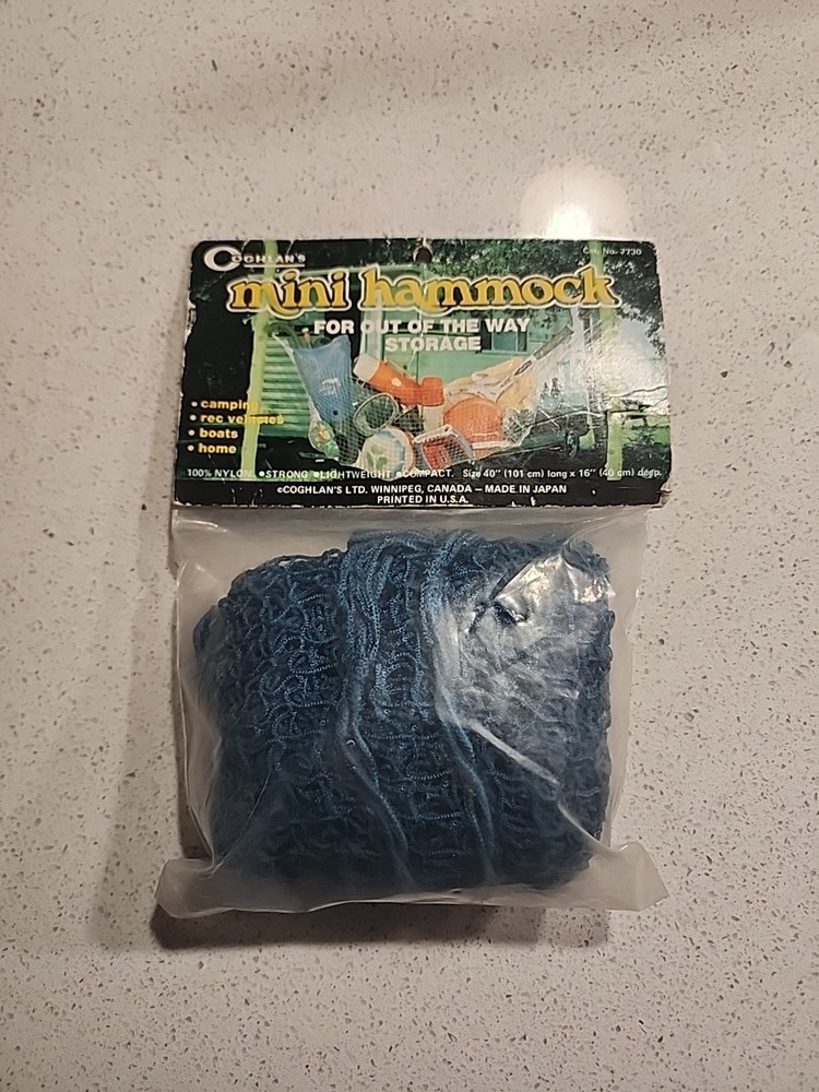 Vintage Coghlan’s Mini Hammock Boats Camping Nylon Old New Stock