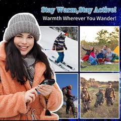 Hand Warmers Rechargeable 2 Pack,Electric 6000mAh,20Hrs black