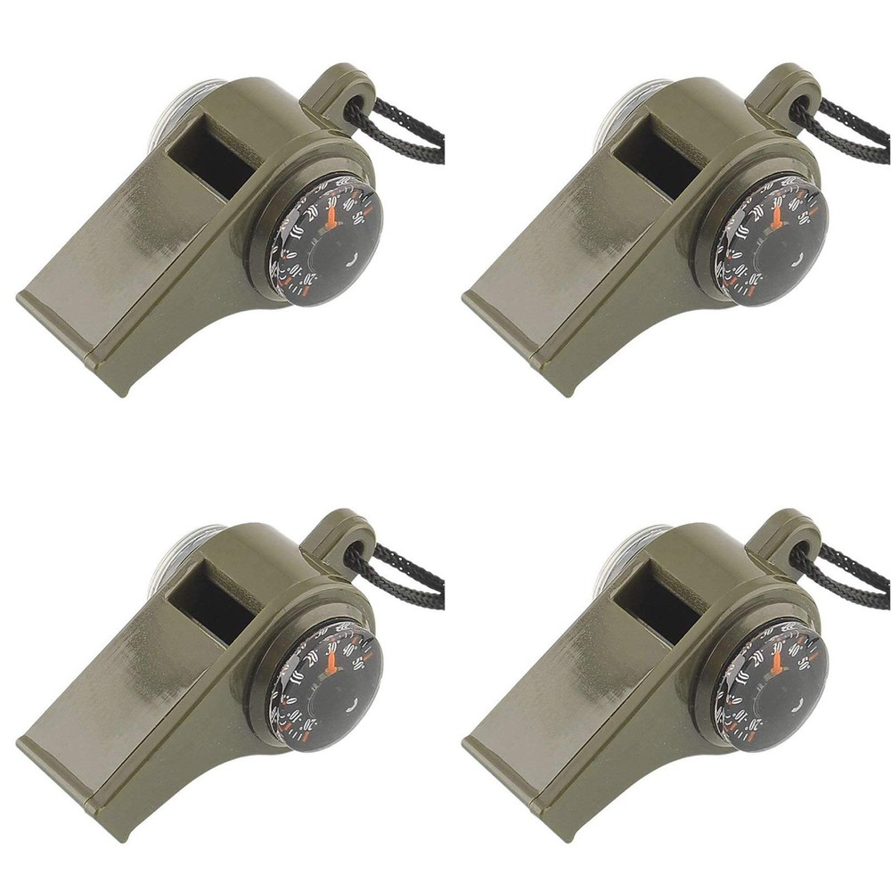 Emergency Whistle with Lanyard Safety Survival 4 Pcs