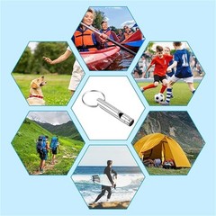 Set of 3 Extra Loud Whistles for Camping Hiking Hunting Outdoors Sports and E…