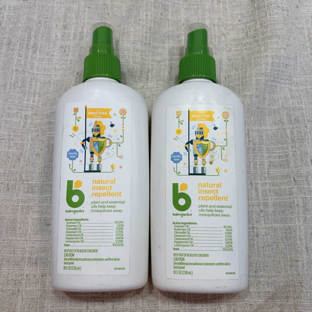 Babyganics Natural Insect Repellent Deet Free Plant and Essential Oils 6 fl Oz