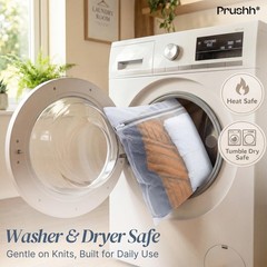 Prushh 3Pc Spacious Durable Mesh Laundry Bags (16×20 1.31 liters, White