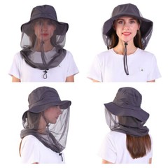 Mosquito Head Face Net Hat Bee Insect Bug Protection Hidden Mesh Fishing Sun Cap