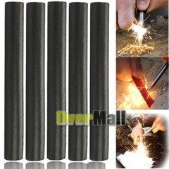 5Pcs Large 1/2 x 5″ Ferrocerium Ferro Rod Flint Fire Starter for Camping Outdoor