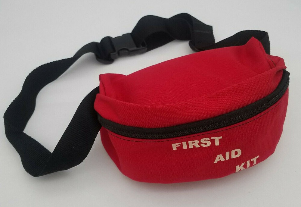 Lifeguard First Aid Kit Fanny Pack Red Waist Bag Large Pocket