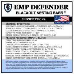 FARADAY CAGE EMP ESD BAGS 12 PC PHONE SIZE 5″ X 7″ PREPPER KIT BY EMP DEFENDER