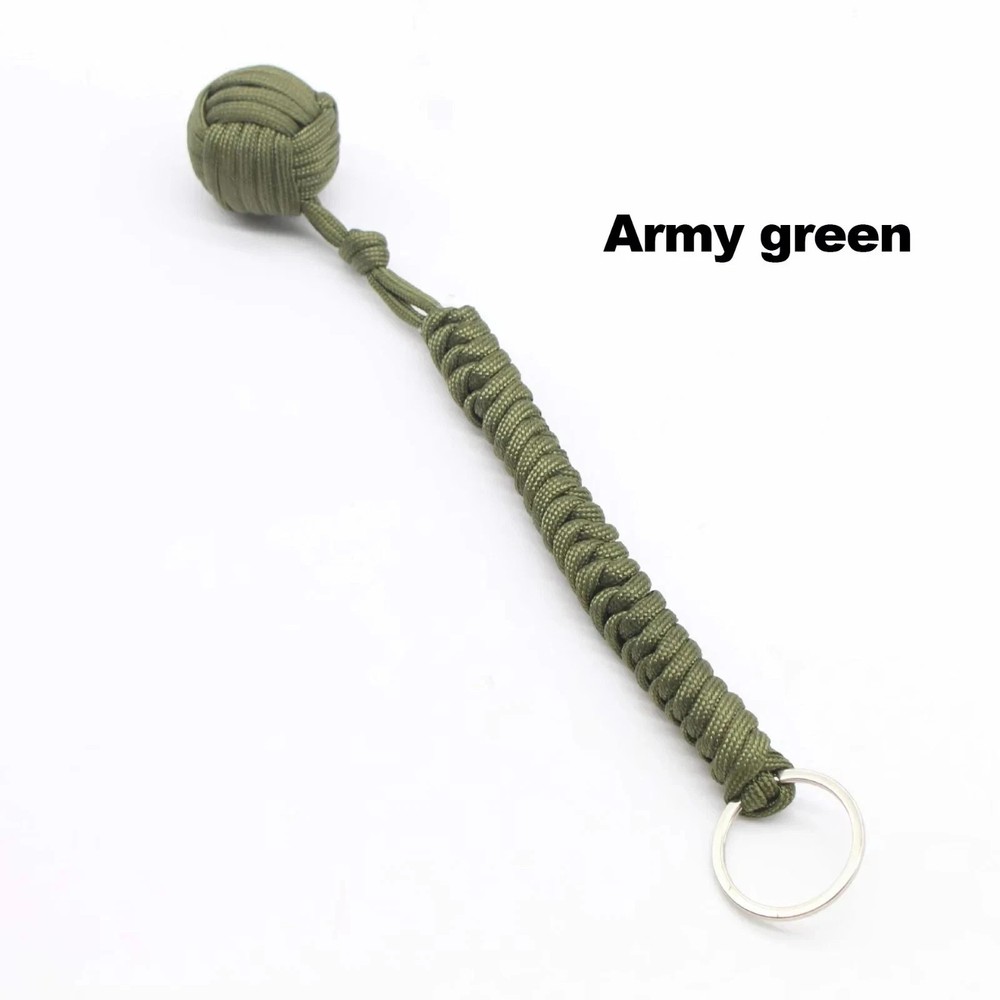 Paracord Monkey Fist Style Keychain Outdoor Hiking Accessory
