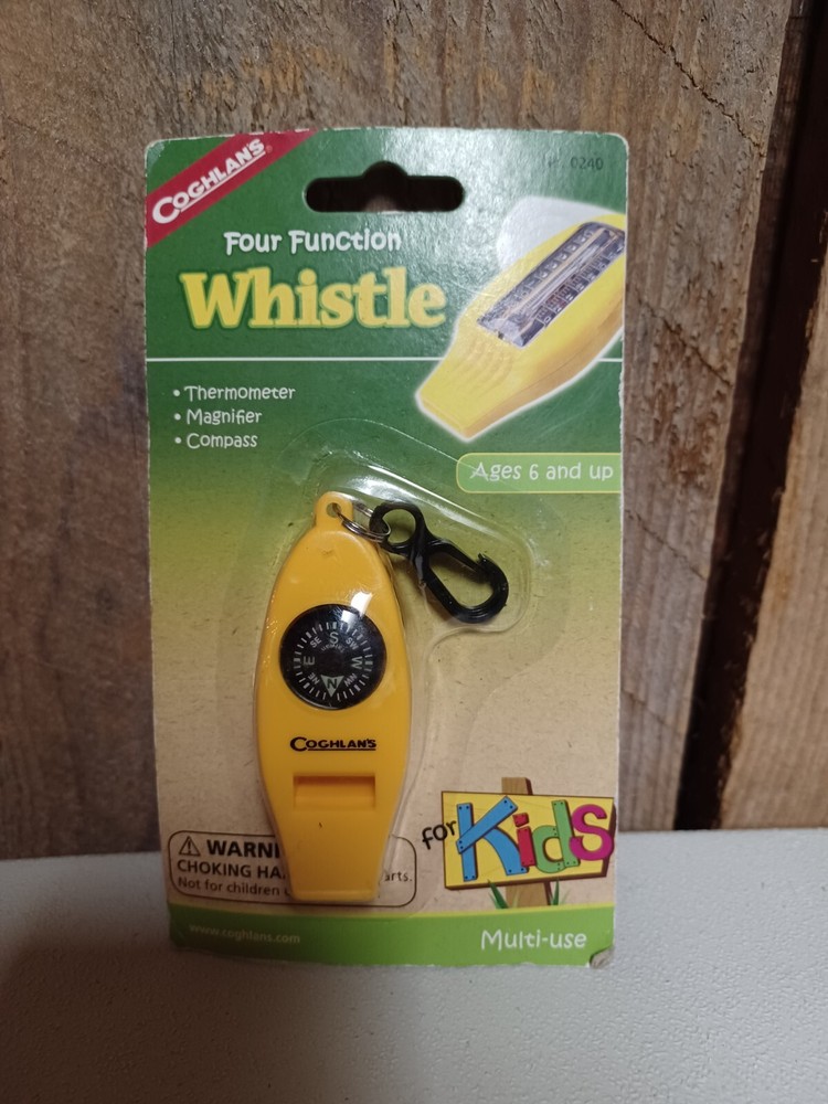Coghlan’s Four Function Whistle for Kids Camp Thermometer, Magnifier, Compass