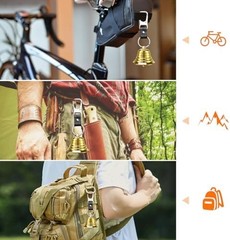 Loud Bear Bell with Whistle Set for Hikers, 2″ Hiking Gear Solid Brass Bear Bell
