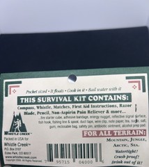 Whistle Creek Survival Kit in a Sardine Can Brand New Sealed Emergency Prepper