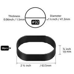 Thick Rubber Bands Heavy Duty – Black Wide Strong Elastic Industrial