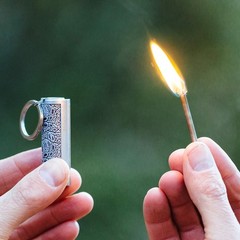 2-Pack Permanent Match Lighters – Waterproof Reusable Keychain Fire Starters
