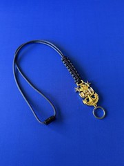 USN E9 MCPO Gold/Silver Anchor with Navy Blue Paracord Neck Lanyard