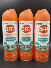 OFF! Family Care Smooth and Dry Insect Mosquito Repellent W/ Deet Lot Of 3 6oz