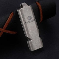Titanium Emergency Whistle, Lifeguard Safety Whistle with Neck Chain and Keyc…