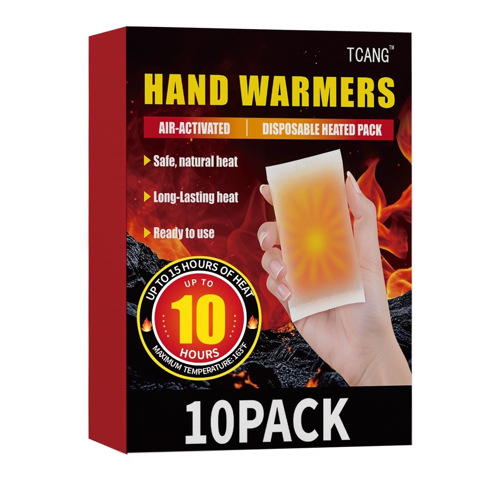 Hand Warmers Disposable 10 Pack – Up to 10 Hours of Heat 10 Hours, off white