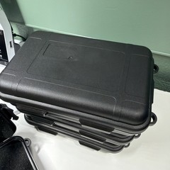 Lot Of 4 Black Plastic Portable Box With Foam Inserts 5.75 X 3.5 Internal Space