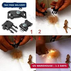 CooBigo 5/8″ Compass Whistle Buckle Plastic Paracord Bracelet Outdoor Camping Em