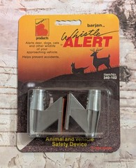 Vtg 1987 Barjan Whistle Alert – Animal & Vehicle Safety Device – Chrome 340-102