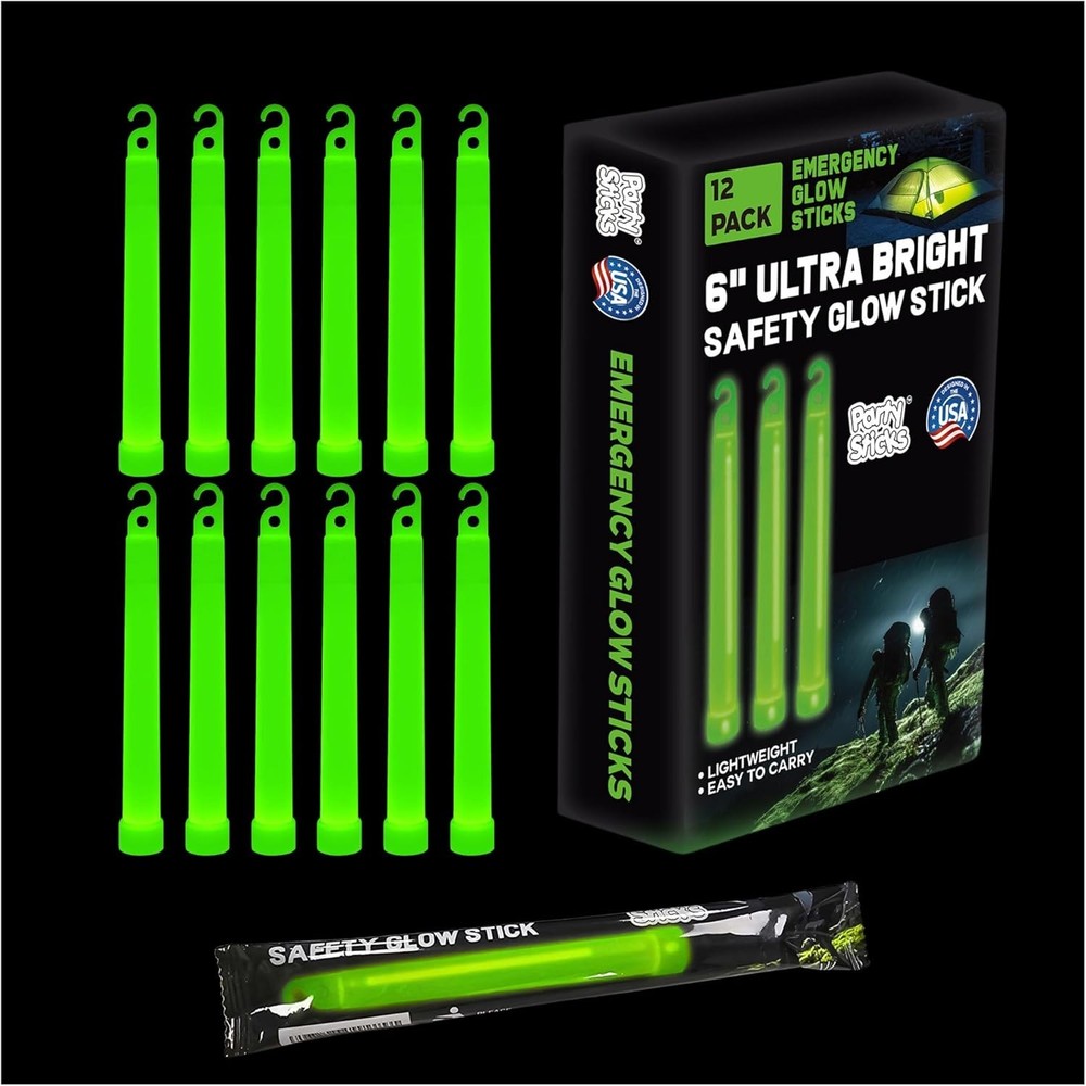 12x Military Grade Glow Sticks 12 Hour Light for Survival, Camping, Power Outage
