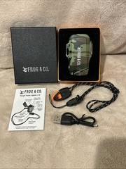 Frog & Co. Survival Plasma Lighter Wind/Waterproof Flashlight Tinder Whistle NEW