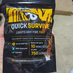 25 of QuickSurvive Fire Starter 12 Packs 100% Waterproof