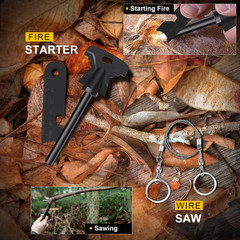Gifts for Men Fathers Day 14-In-1 Survival Kit – Premium Outdoor Survival Gear S