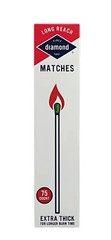 Diamond Extra Thick Long Reach Matches 75 Count for BBQ, Fireplace, Candles 2