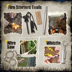 30 in 1 Survival Emergency Kit and Survival Gear,Camping Accessories Gifts for B