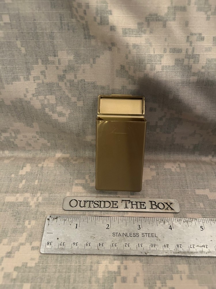 EMPTY BOX – Spark-Lite Military Survival Fire Starter BOX ONLY, METALLIC TAN