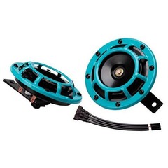 Car Horn Supertone Horn 12V Motorcycle Horns Loud Horns for Car, High cyan