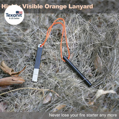 4″ Portable Pocket Waterproof Ferrocerium Ferro Rod Fire Starter Survival Tool,