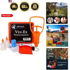 Ven-Ex Snake Bite Kit & Bee Sting Kit – Portable Venom Extractor for Humans a…