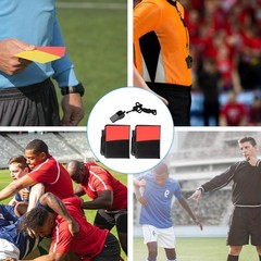 Soccer Referee Kit Whistle with Lanyard & Red Yellow Cards for Coaches