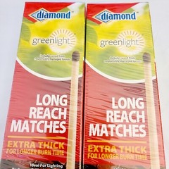 2 Pack Diamond Greenlight Long Reach Matches Extra Thick 75 Per Box 150 Total