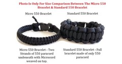 Paracord Bracelet Charcoal Grey/Black – Black/Charcoal Grey, 3/8″ Buckle