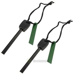 2pc Fire Starter Flint Steel Striker Survival Kit Ferro Rod Camping Outdoor Tool