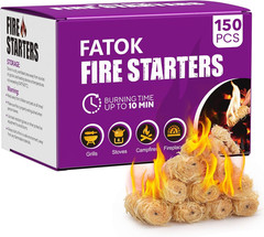 150Pcs Fire Starter, Natural Tumbleweed Fire Starters for Campfires, Fireplace