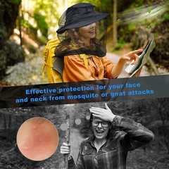 Mosquito Head Net Mesh Hat Protective Cover Fly Insects Bugs Camping Fishing